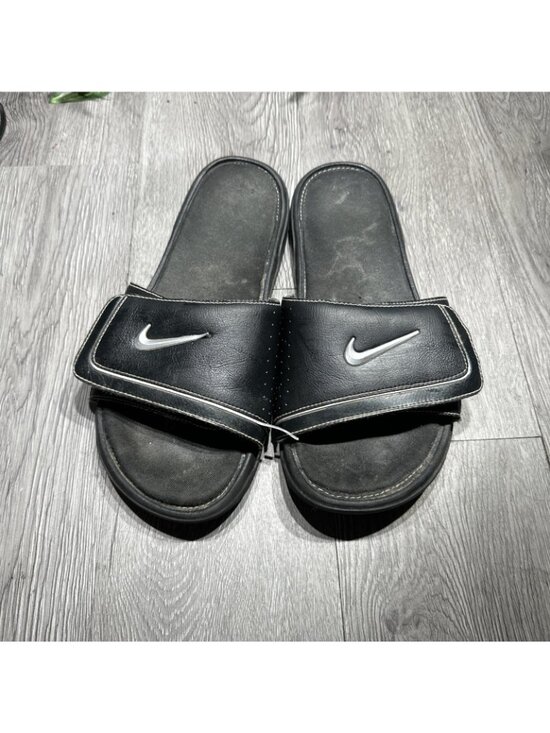 Nike COMFORT Slide 2 Sandal Men\'s Size 11 Black/Metallic Silver 415205 002 main image 7